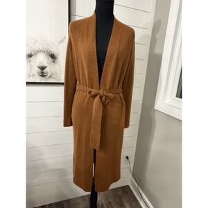 Loft Women's Belted Cardigan Long XS Camel Color Sweater